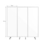 KARAT Mobile Trennwand, 180x180 cm, mit 3 beschreibbaren, magnetischen Tafeln und Rollen.
