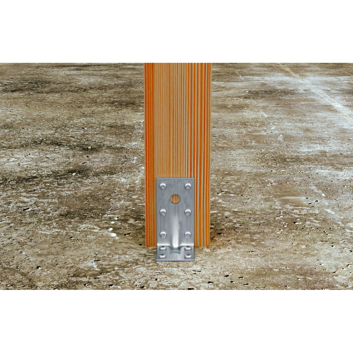 Holzverbinder mit Fischer Holzschrauben PowerFast 5x40 mm an Holz befestigt.