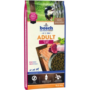 Bosch Adult Lamm & Reis Trockenfutter für Hunde, 15kg Sack.