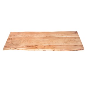 Tischplatte Akazie Natur, 160x60 cm, Baumkante, CURT. Massivholz für Esstisch oder Schreibtisch.