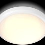 Weiße, runde Philips LED-Deckenleuchte Doris, 6W, 2700K, IP44. Schlichtes Design.