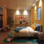 Philips Smart-LED GU10 Leuchtmittel Set im Schlafzimmer, zeigt warm- bis kaltweißes Licht für Stimmung.