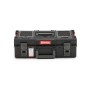 Schwarzer PROREGAL QBRICK Werkzeugkasten One mit transparentem Deckel, 15,5 Liter Volumen.
