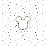 Komar Vlies Fototapete mit Mickey Mouse Ohren und bunten Punkten, 400x280 cm.