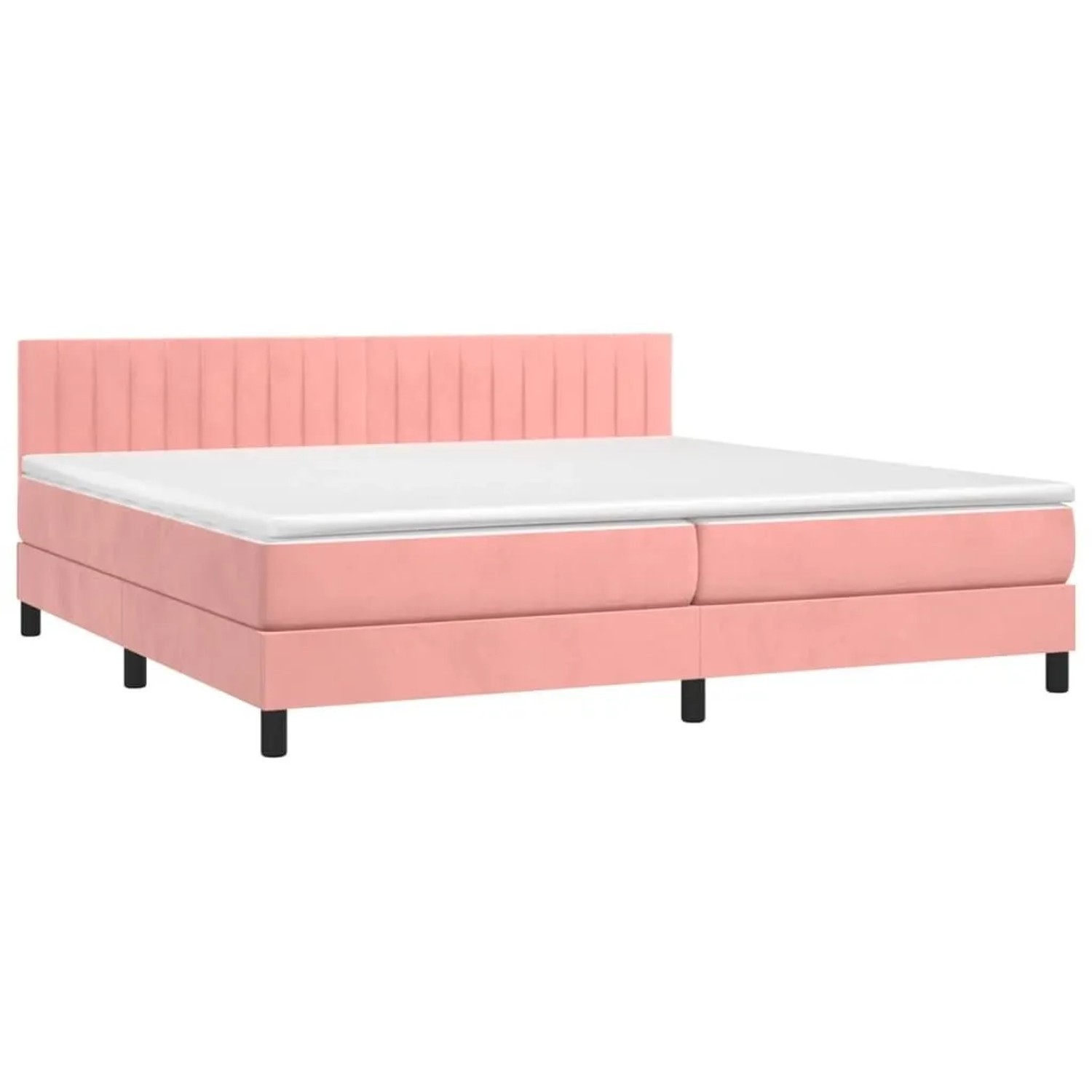 vidaXL Boxspringbett mit Matratze Rosa 200x200 cm Samt 3141448 günstig online kaufen