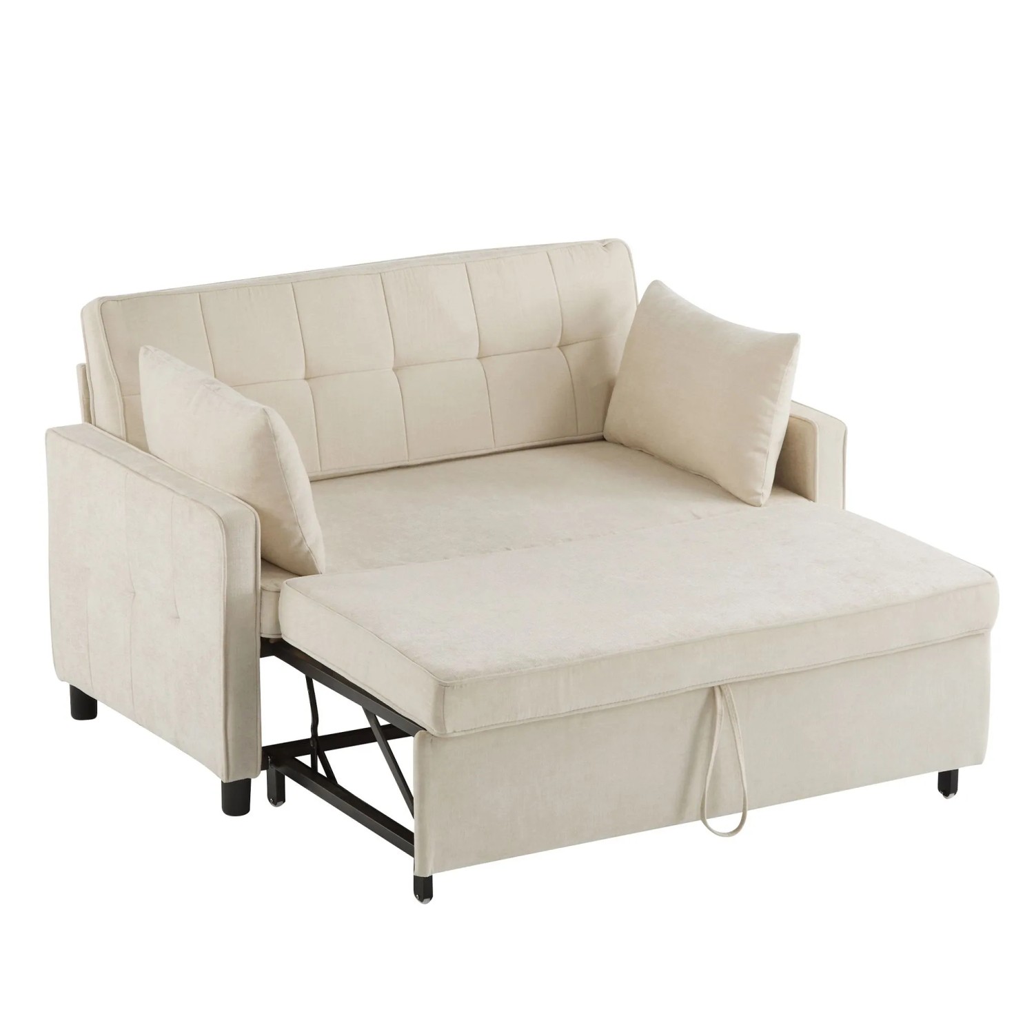 Merax Schlafsofa 2 Sitzer Chenille Verstellbare Rückenlehne