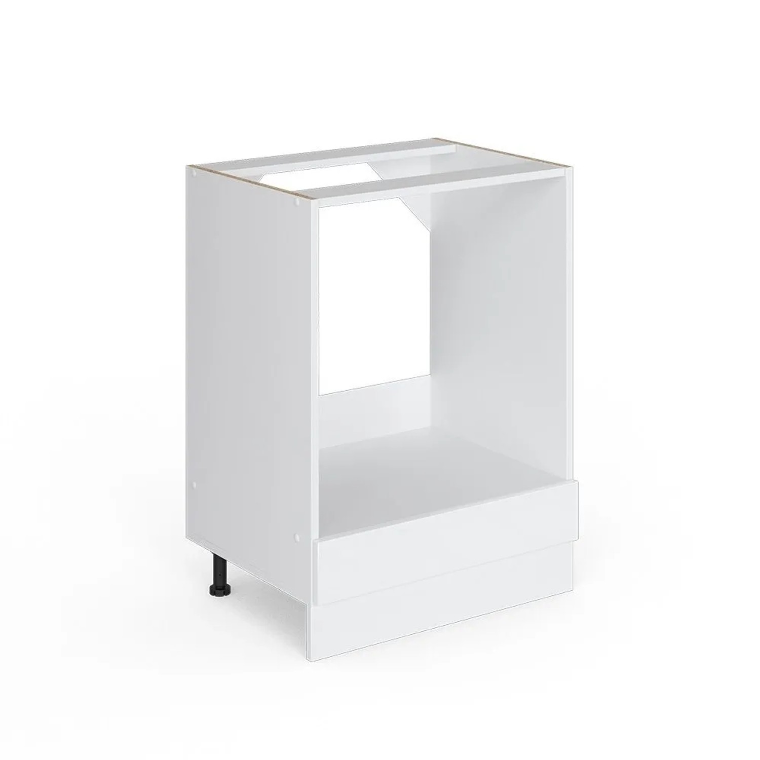 Vicco Herdumbauschrank R-Line Herdschrank Weiß Hochglanz Weiß 60 cm AP Eiche