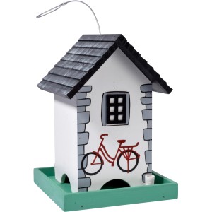 Dobar Vogelhaus Ambiente - Fahrrad, Futterstation aus Holz mit Fahrrad-Motiv.