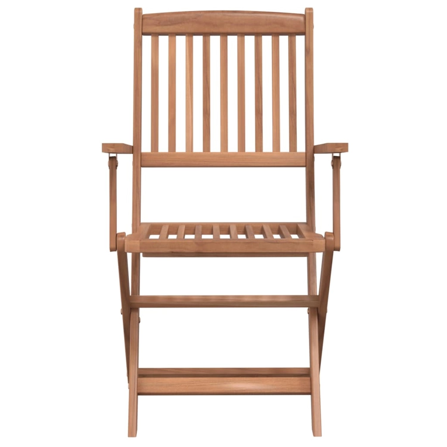 Klappbarer Gartenstuhl aus Akazienholz, Teil der 5-tlg. Essgruppe von vidaXL.