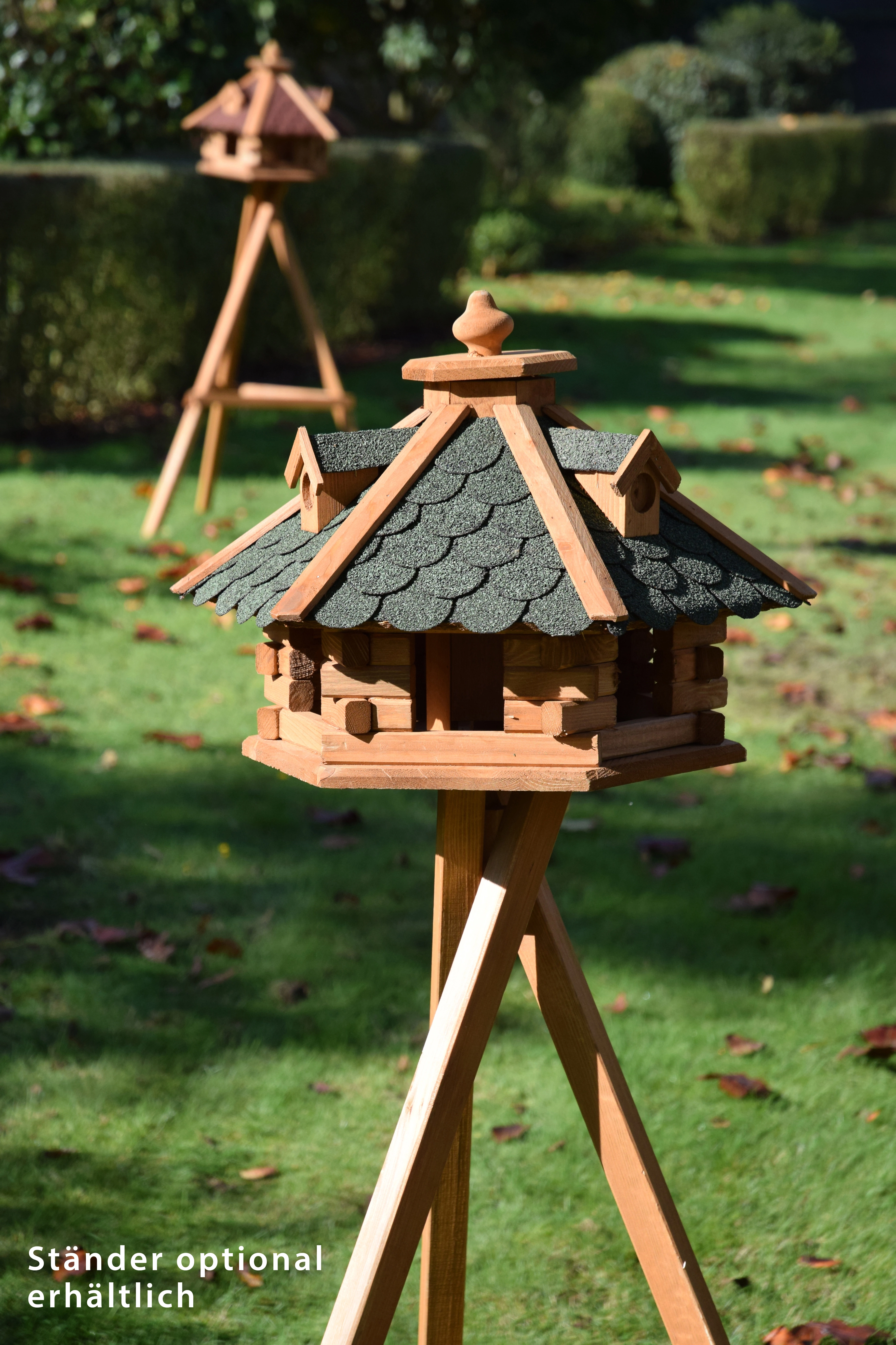 XL Vogelhaus für Wand aus Holz, Metall-Dach
