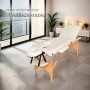 Tectake 3 Zonen Massageliege Set Daniel Breite 60 cm  Polsterung 3 cm Inklusive Lagerungsrollen und Tragetasche  210 x 95 x 84 cm Beige_9