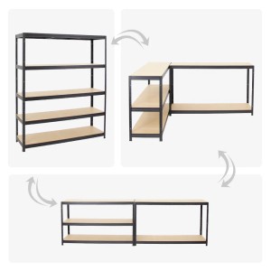 PROREGAL Mega Deal: 2 schwarze Schwerlastregale (180x150x45 cm) mit 5 MDF-Böden, auch als Werkbank nutzbar.