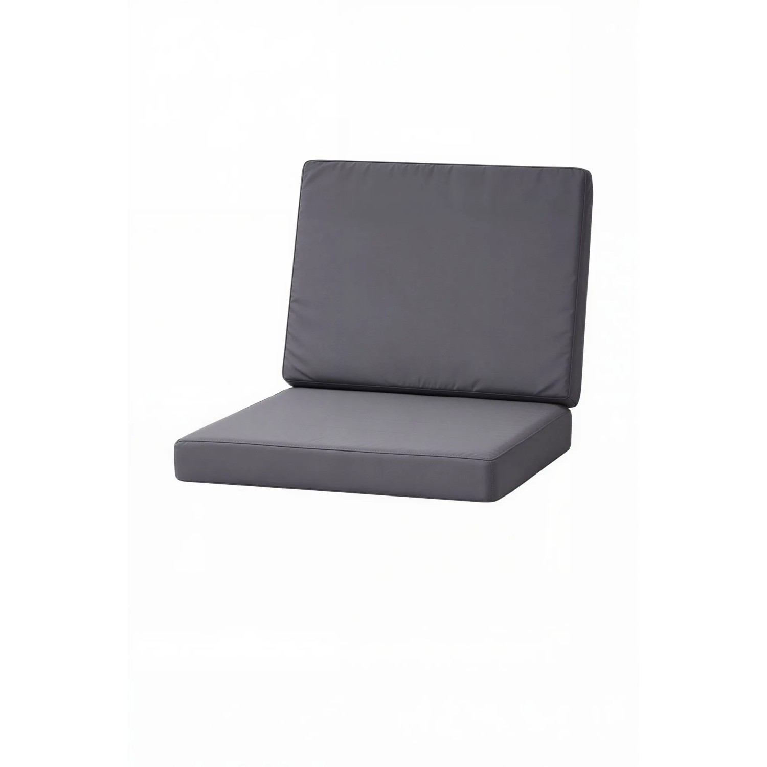 Setgarden Flat 6er Set Sitzkissen für Polyrattan Sessel 50x52x7 Sitz + 50x56 cm Rückenlehne 1tlg Anthrazit