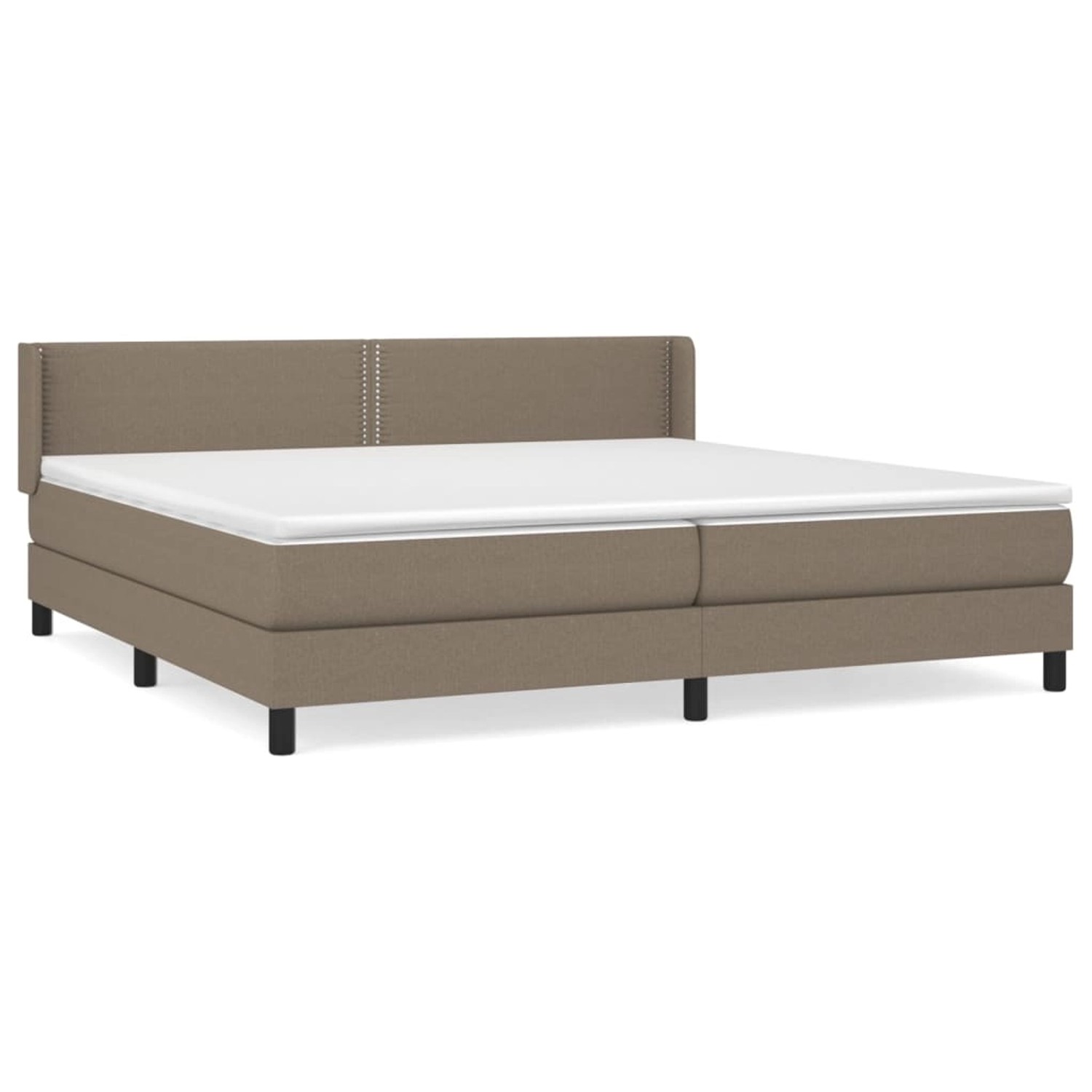 vidaXL Boxspringbett mit Matratze Taupe 200x200 cm Stoff 3129661 günstig online kaufen
