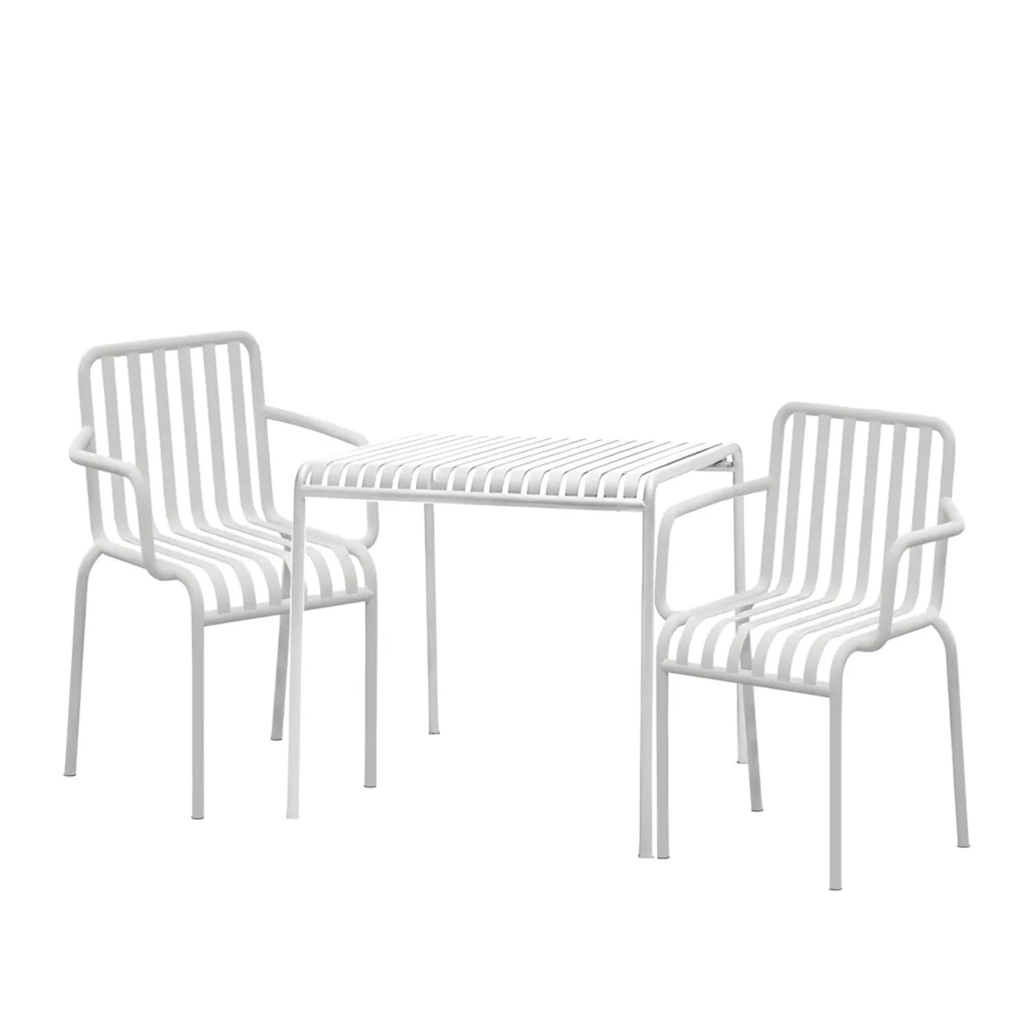 360Home Gartenmöbel Set Weiß Aus Eisen 3 Teilig Balkonmöbel Set Mit Tisch Und 2 Stühlen BFZ6588