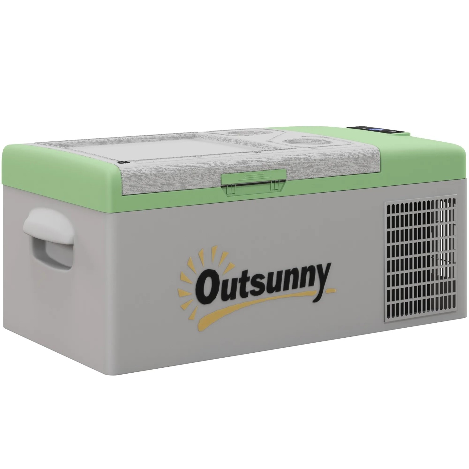 Outsunny Kompressor Kühlbox Kunststoff Grau 60L x 32B x 26H cm