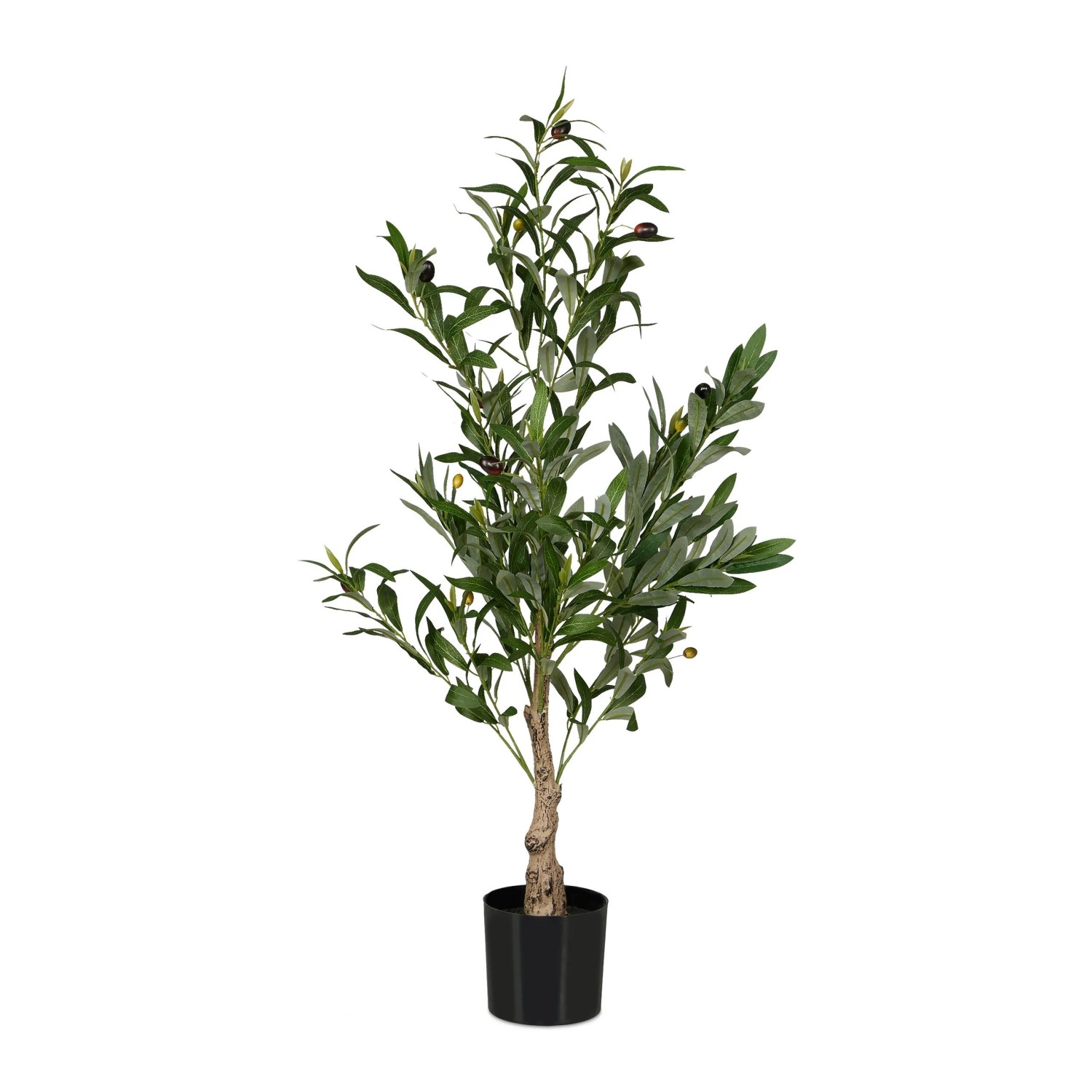 Relaxdays Olivenbaum Kunststoff Grün Pflegeleicht 90 cm 1,2 kg