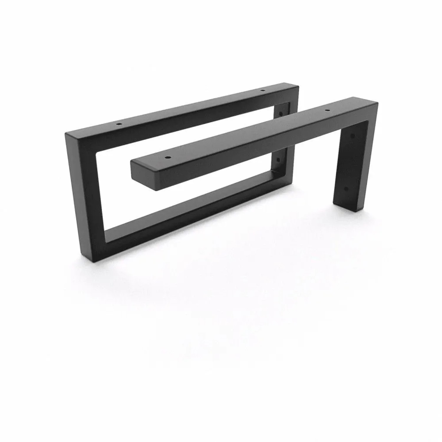 HEVVA Waschtischhalterung RHEIN-MAIN 15 cm Hoch 40 cm Tief 2er Set Schwarz