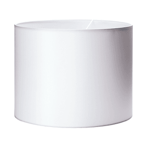 Orion Lightstyle runder weißer Stoff-Lampenschirm, Ø 40 cm, Höhe 30 cm. Schlichtes Design für E27 Lampen.