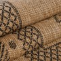 Detailansicht: Ayyildiz Outdoor-Teppich Dhaka, 80x150 cm, schwarz mit Muster in Sisal-Optik.