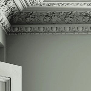 Wand mit Laura Ashley Pistachio Grün, elegante, grüne Wandfarbe für Innenräume.