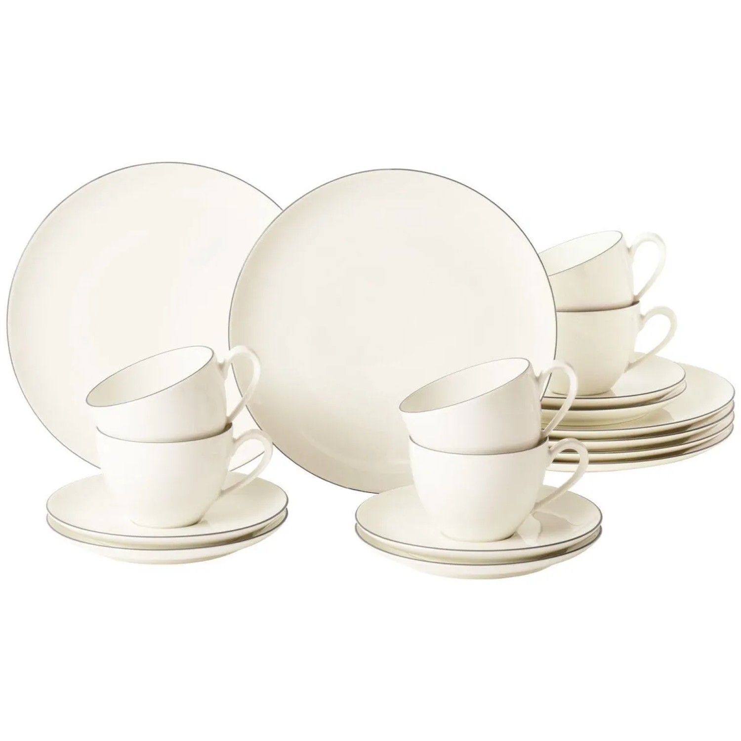 Seltmann Weiden Savona Kaffeeservice 18-teilig Grey Line
