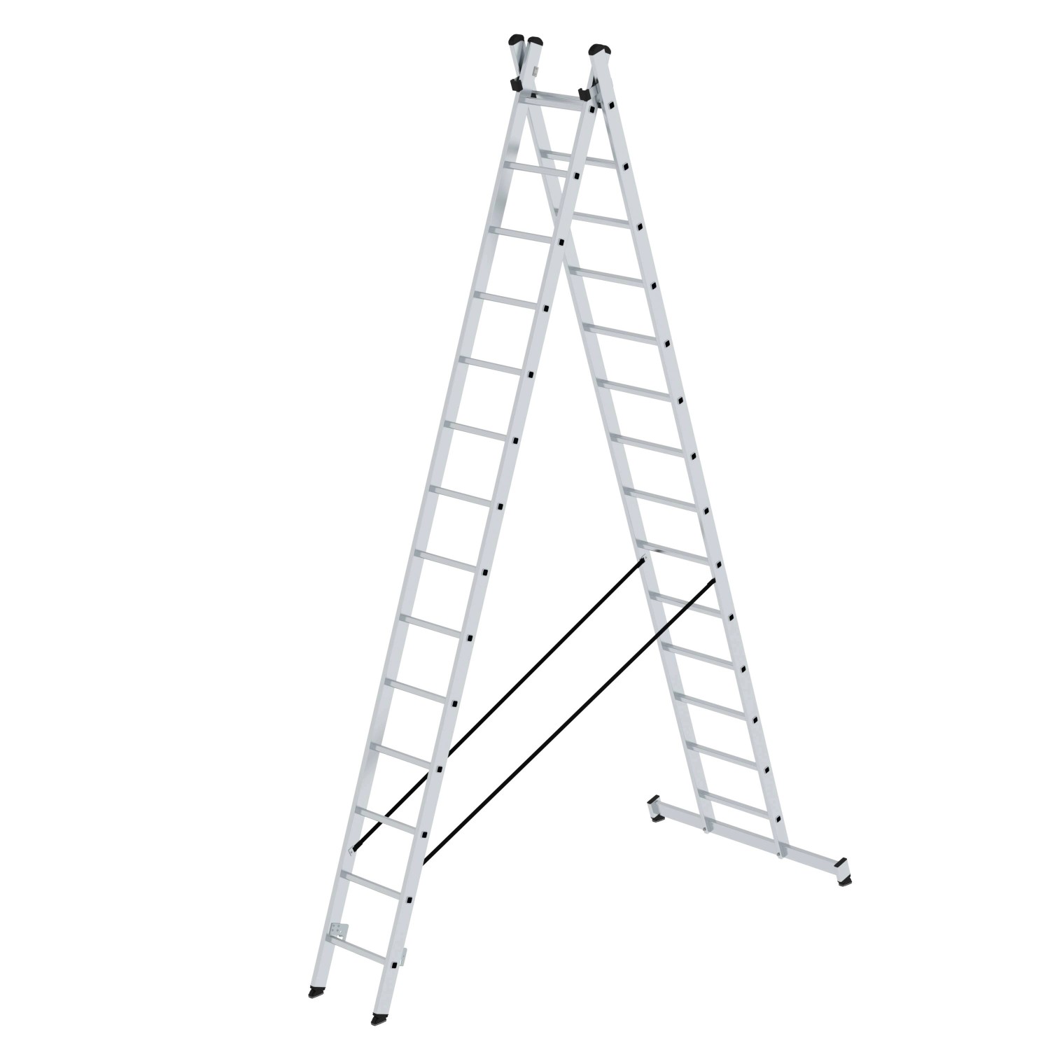 PROREGAL Sprossen-Mehrzweckleiter 2-Teilig mit Traverse 2 x 14 Sprossen günstig online kaufen