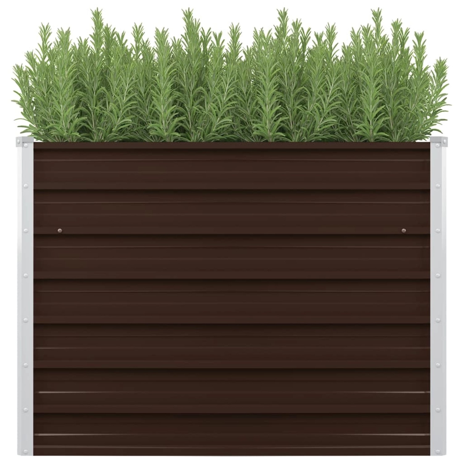 furnicato Garten-Hochbeet Braun 100 x 40 x 77 cm Verzinkter Stahl