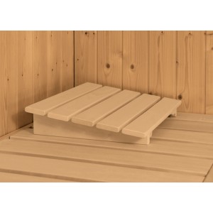 Naturbelassene Karibu Kopfstütze Classic aus Espenholz für die Sauna.