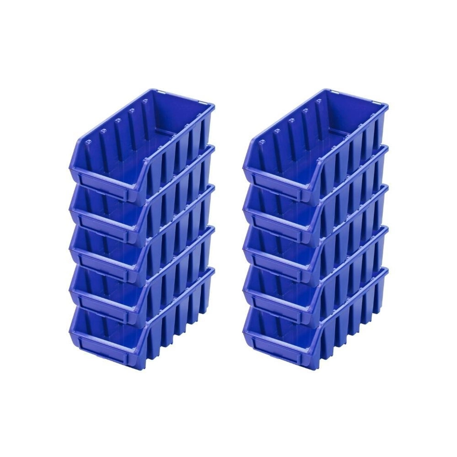 PROREGAL SuperSparSet 10x Sichtlagerbox 2L HxBxT 7,5 x 11,6 x 21,2 cm Polypropylen Blau