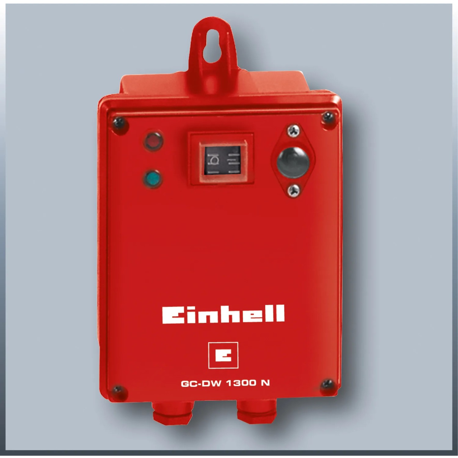 Schaltbox der Einhell Tiefbrunnenpumpe GC-DW 1300 N, rot.