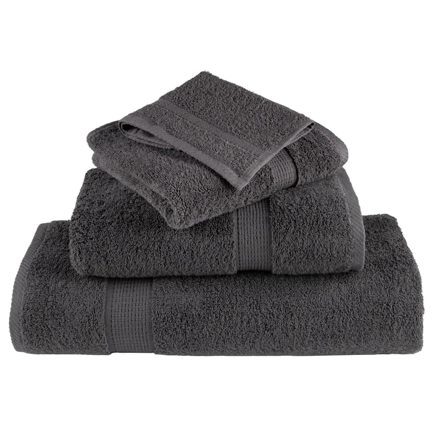 vidaXL Premium-Handtücher 25 Stk Anthrazit 100x200 600 g/m2 Baumwolle günstig online kaufen