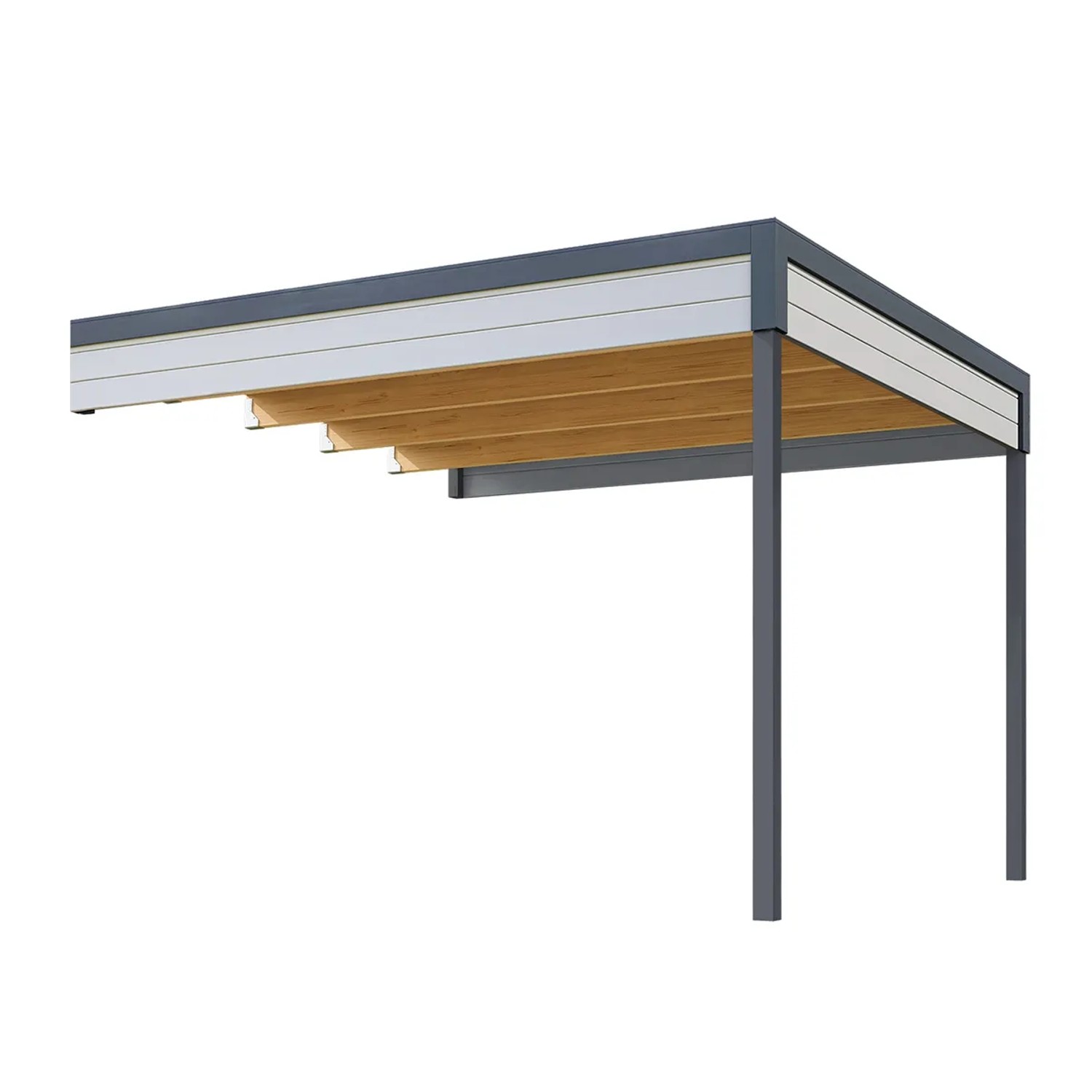 Weka Anbau 2 für Weka Gartenhaus Batu 3 Light Grey 300 cm x 300 cm