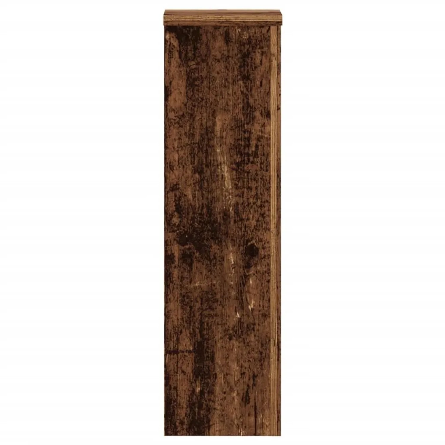 Hoher Pflanzenständer in Altholz-Optik aus Holzwerkstoff, braun, 17x17x60 cm. Ideal für Pflanztöpfe.