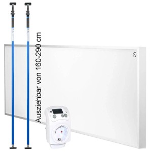 Allegra24 Infrarottrockner T300 Set mit Montagestützen und Thermosteuerung für elektrische Heizgeräte.
