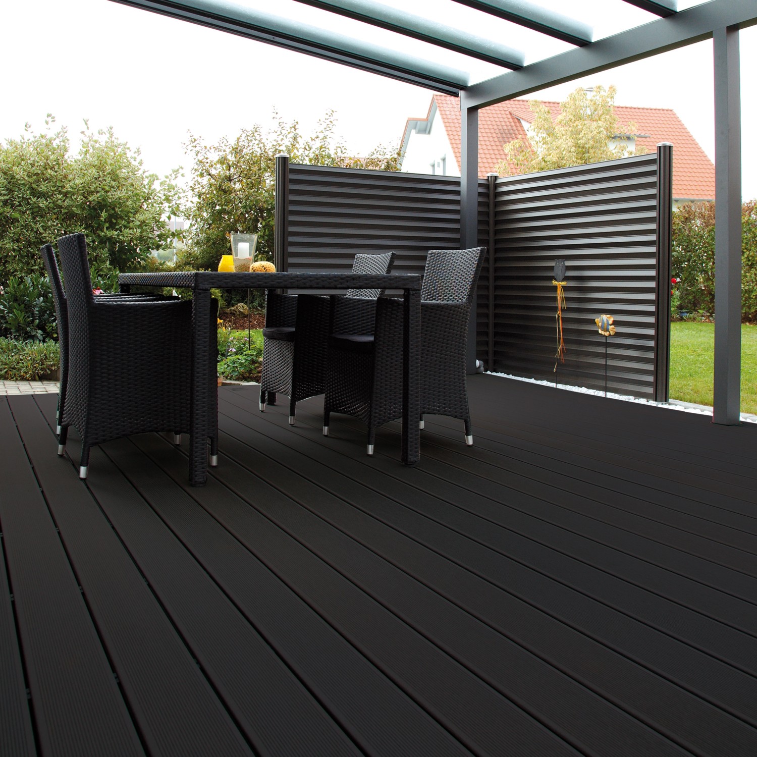 Rettenmeier Outdoor Wood WPC Terrassendiele Ebenholz Anthrazit 21 x 145 ...