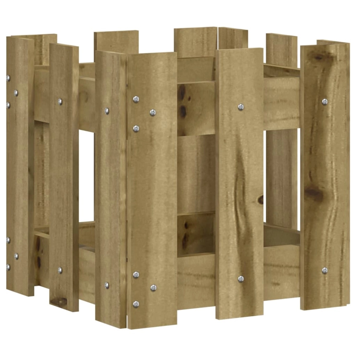vidaXL Pflanzkübel Latten-Design 30x30x30 cm Kiefernholz Imprägniert 832446 günstig online kaufen