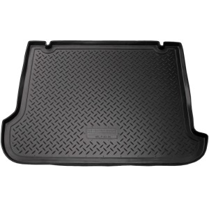 Schwarze Gummi Kofferraumwanne für Opel Combo C, passgenaues Autozubehör.