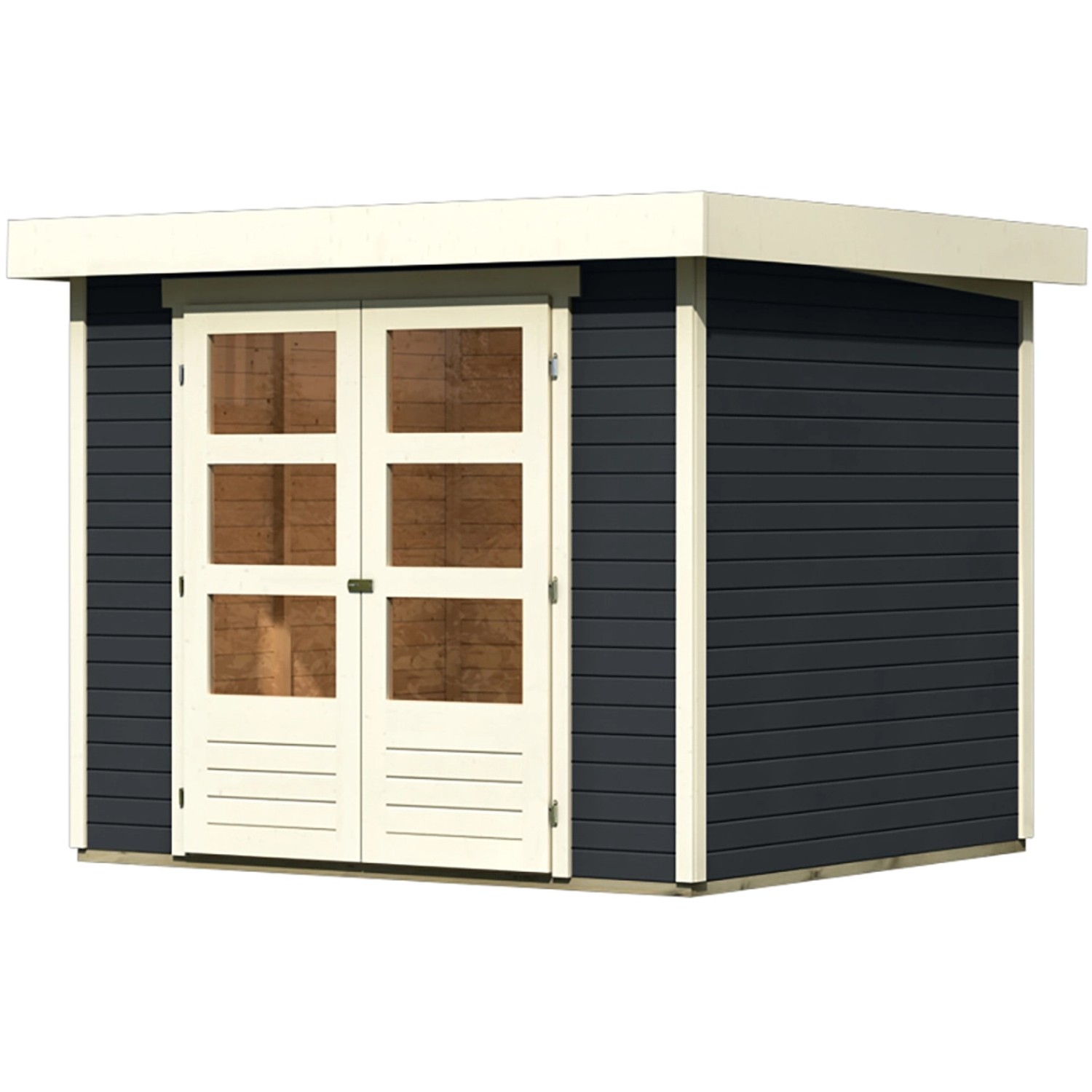 Karibu Express Gartenhaus/Gerätehaus Speedy B Anthrazit 242 cm x 217 cm