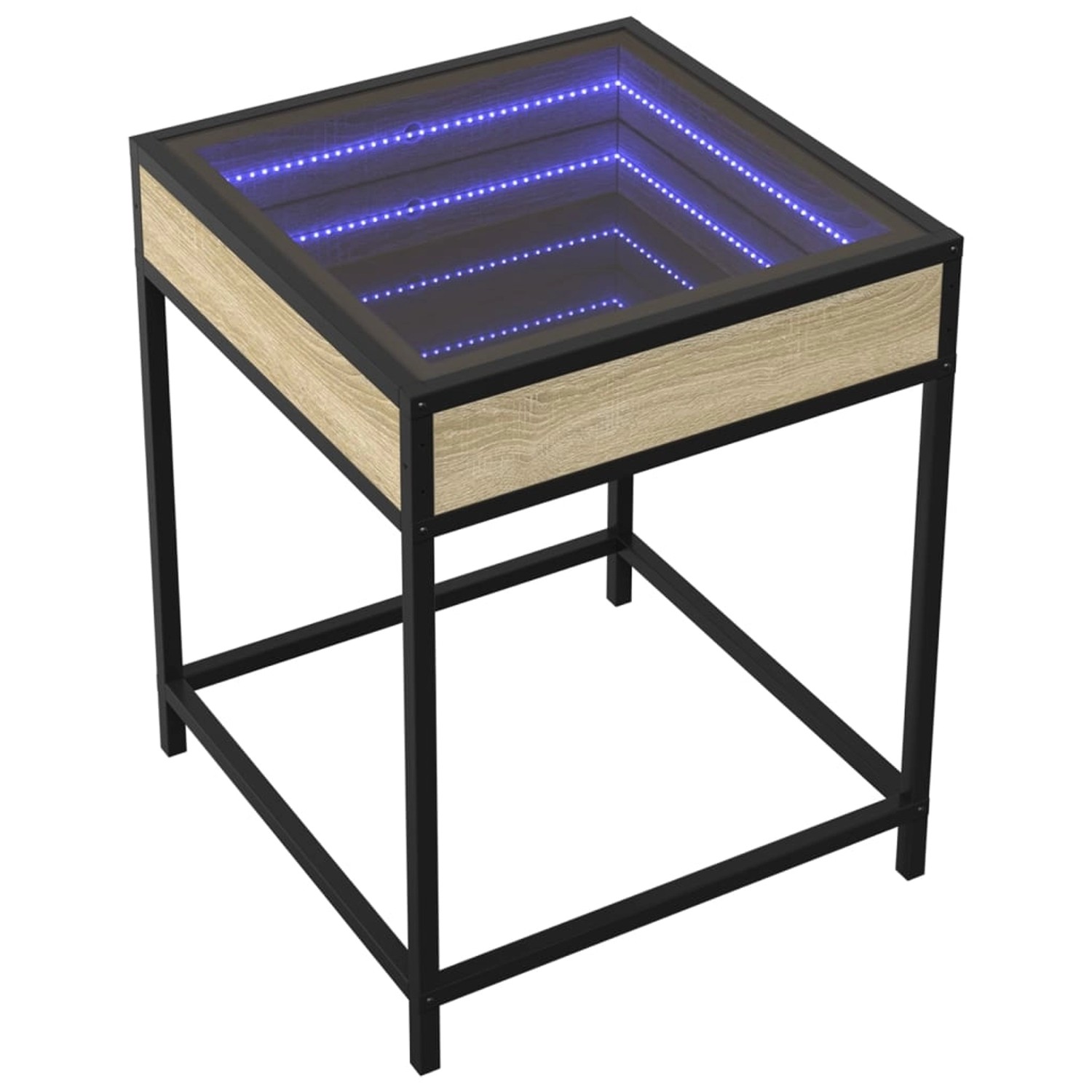vidaXL Couchtisch mit Infinity-LED Sonoma-Eiche 40x40x51 cm 847673 günstig online kaufen