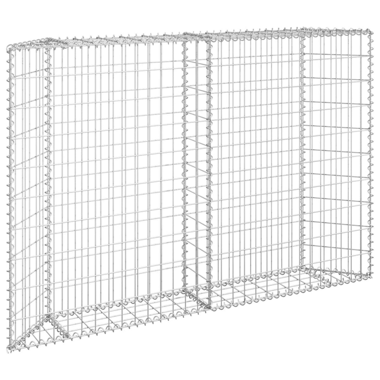 furnicato Gabionen-Hochbeet Trapezform Verzinkter Stahl 150x20x100 cm