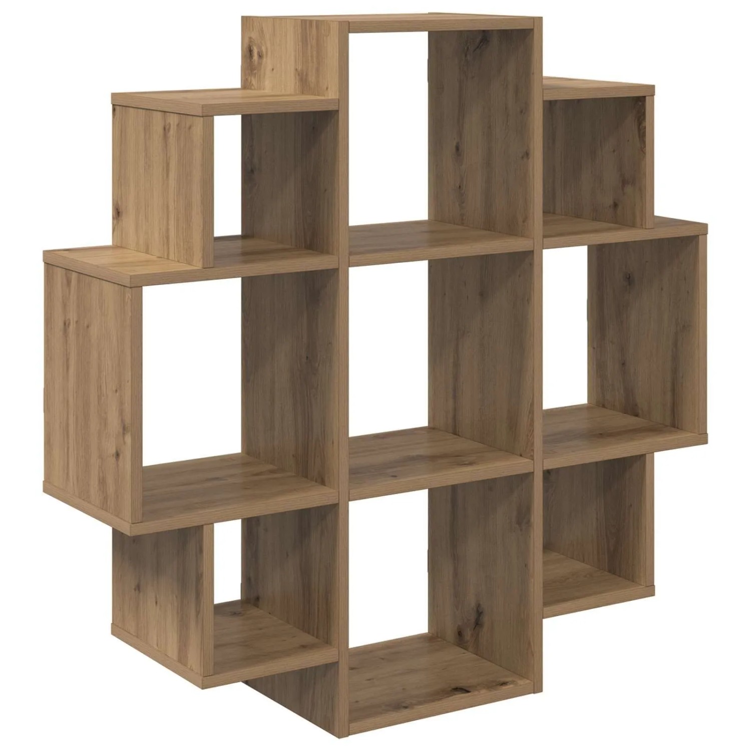 vidaXL Wandregal Artisan-Eiche 90 x 25 x 90 cm Holzwerkstoff 8012179