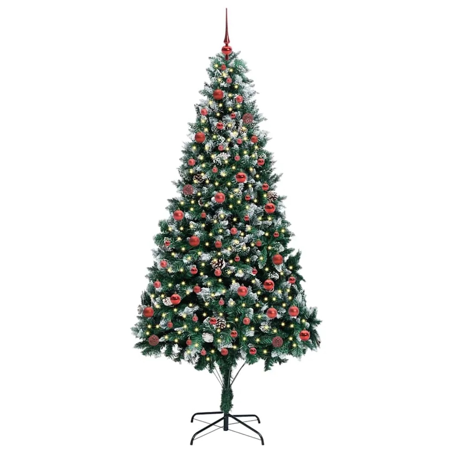 vidaXL Künstlicher Weihnachtsbaum mit 300 LEDs mit Ständer Grün 210 cm 3396273