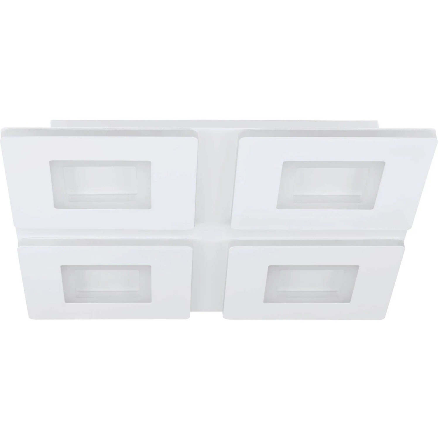 Weiße Eglo LED Deckenleuchte Padrogiano-Z, 45x45 cm, Smart Home Leuchte mit App-Steuerung.