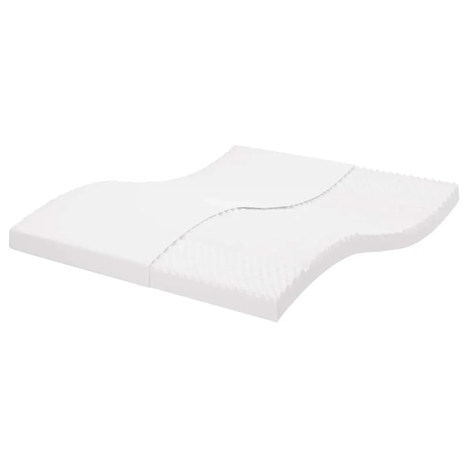 vidaXL Schaumstoffmatratze Weiß 160x220 cm 7-Zonen Härtegrad 20 ILD 4016659