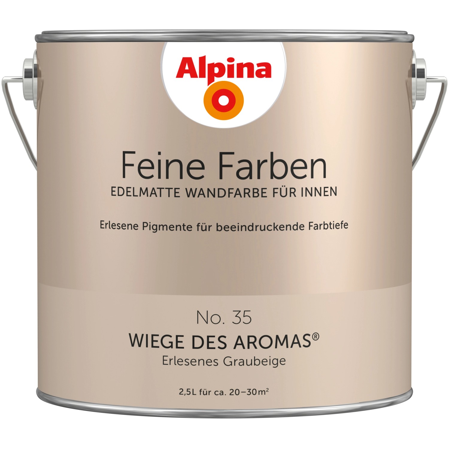 Alpina Feine Farben No. 35 Wiege des Aromas® Grau-Beige edelmatt 2,5,