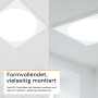 ENOVALITE LED Panel 62x62 für Rasterdecke, 5er Pack. Runde Lichtfläche, neutralweißes Licht.