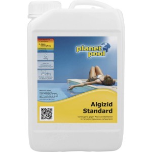 Planet Pool Algizid Standard, 3 Liter Flasche zur Algenbekämpfung im Pool.