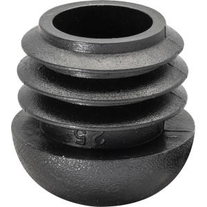 Schwarzer Wagner Gleiter EH 0054 für Stahlrohrmöbel, Ø 2,5 cm, 4er-Set.