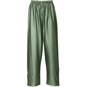 Olivgrüne Terraflex Herren Regenhose Größe S für Arbeitskleidung, wind- und wasserdicht.